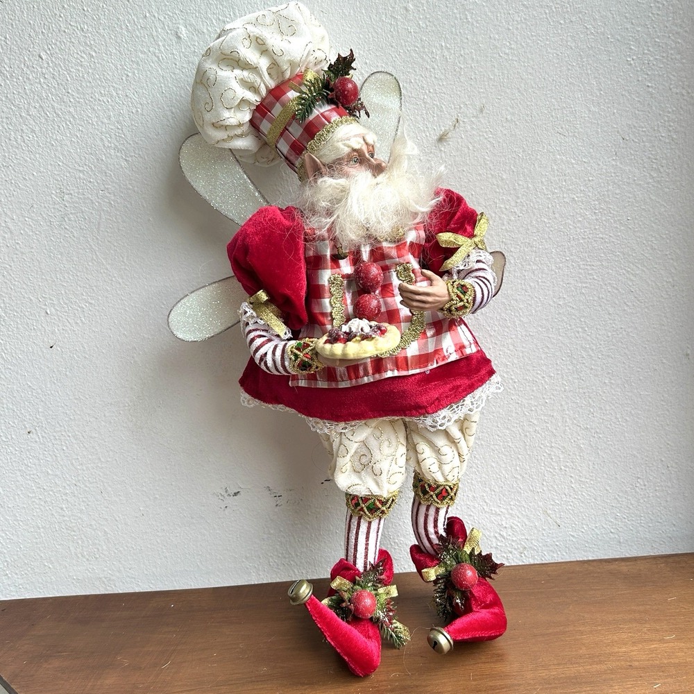 Mark Robert Santa Chef Baker Fairy 18" Figurine Christmas Holiday Whimsical Rare